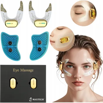 Masážní přístroj Masážní Přístroj očního okolí Bezdrátové masážní gelové náplasti EMS 2v1 lifting