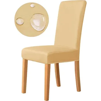 Potah na židli Elastický potah na židli voděodolný | bytové doplňky - Voděodolný krém , 1 kus