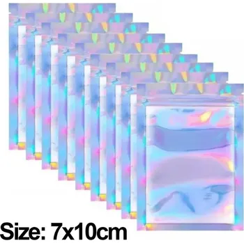 Sáček na potraviny Zip sáček holografický vodotěsný | obal - 7x10cm , 30 ks