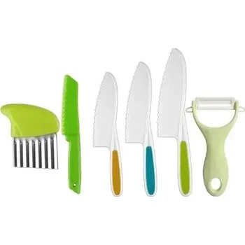 Kuchyňský nůž Dětská sada plastových nožů do kuchyně | dětský nůž, kuchyňské náčiní - 6 ks