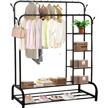 Věšák Stojanový věšák kovový Cleo Art černý