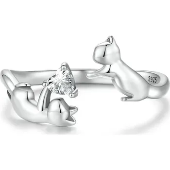 Prsten Stříbrný nastavitelný prsten se zvířecím motivem | prsten, šperk - SCR916