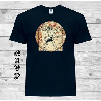 Pánské tričko levne-bavlnene-vtipne-tricko-potisk-DaVinci Barva: Navy - tmavě modrá, velikost: XL