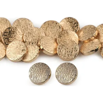 Knoflík Kovový knoflík velikost 28", 36", střední, 1 (28") zlatá sv.