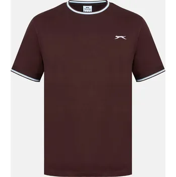 Pánské tričko Tričko Slazenger Chocolate Brown 6002058 M