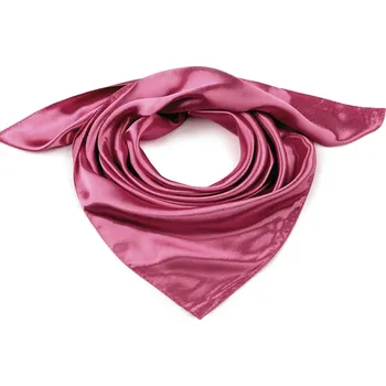 Šátek Saténový šátek jednobarevný 60x60 cm, střední, 3 starorůžová