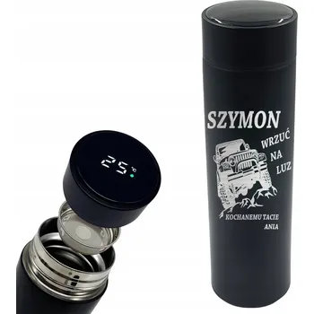 Termoska TERMOSKA TERMOHRNEK S LED DISPLEJEM TEPLOTY A GRAVÍROVÁNÍM