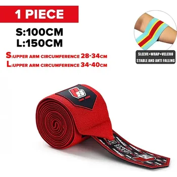 Loketní bandáž na posilování | sportovní vybavení - II-Červená , 150 cm x 8 cm (59 palců)