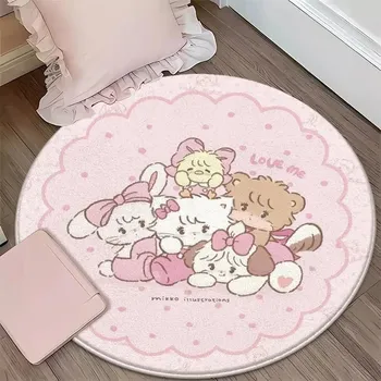 Koberec Měkký kulatý koberec Latte | bytový textilc - 4 , 40x40cm