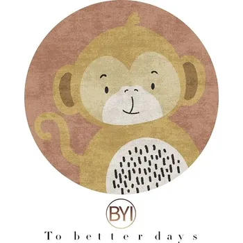 Koberec Měkký kulatý dětský koberec s potiskem | bytový textil - Ó , Průměr 250 cm