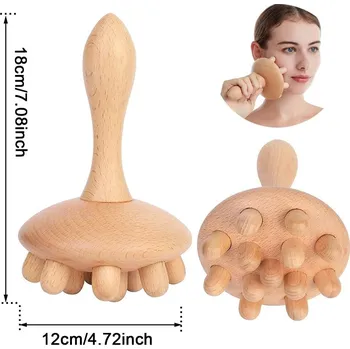 Masážní přístroj Dřevěný masážní nástroj proti celulitidě | tělový masér - 7