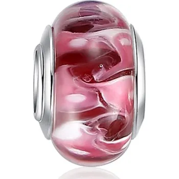 Přívěsek Stříbrný přívěsek s bílým sklem | přívěsek korálek na náramek - FB6302