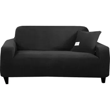 Napínací potah Elastický potah na sedačku geometrický design | dekorace - Černý , 3místná vozidla