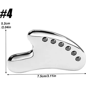 Masážní přístroj Gua sha nerezová škrabka pro masáž | relaxační nástroj - 4