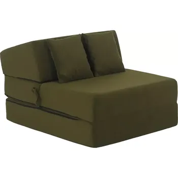 Matrace Skládací matrace/křeslo PELOS 2v1, olivová - SLEVA 3% s kodem radost25