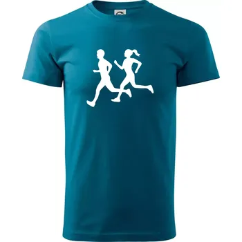 Pánská móda Bezci - žena a muž (Moňas) - Klasické pánské triko vyšší gramáže - S ( Petrolejová )