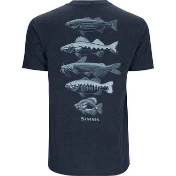 Rybářské oblečení Simms Tričko T-Shirt Navy Heather Velikost: XXL