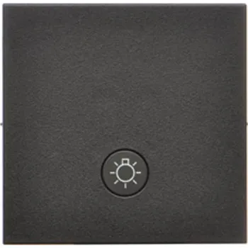 vypínač Kryt s piktogramem “světlo”, k přístrojům SP1M s podsvětlením, Simon 55 TKWS1L/149, černá metalizovaná