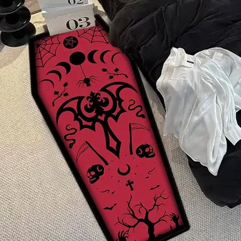 Koberec Strašidelný omyvatelný koberec s lebkou | bytový textil - SJR17 , 50X160CM (1,6X5,3FT)