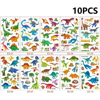 Odstranitelné tetování 10 listů Dětské voděodolné tetování – sada mini obtisků | Tetovačky pro děti, Dočasné tetování - ZS318-(4)-10PCS