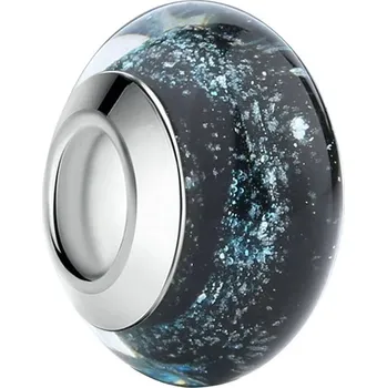 Přívěsek Stříbrný přívěsek s bílým sklem | přívěsek korálek na náramek - FB6369