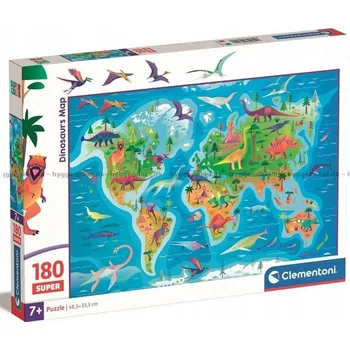 Clementoni Puzzle 180 Puzzle , 180 super barevných dinosaurů