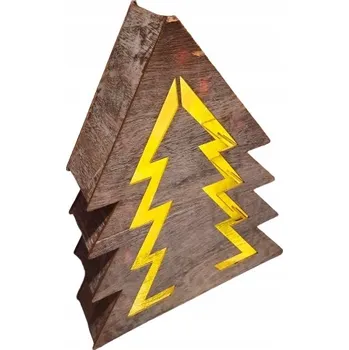 Vánoční osvětlení Dřevěný vánoční stromek LED Časovač Baterie AA VYSOKÝ