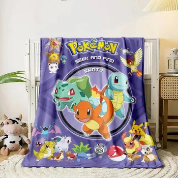 Dětská deka Měkká flanelová deka Pokemon pro děti | bytový textil - 8 , 150x200cm (59x78 palců)