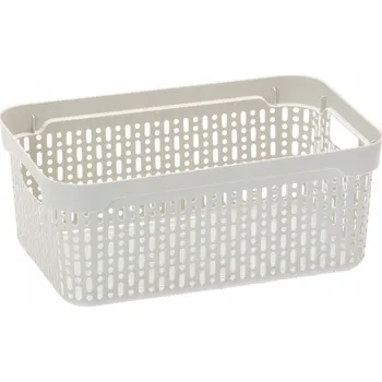 Úložný box KOŠÍK ORGANIZÉR AŽUROVÝ MORSETTA BÍLÝ PODDYMENÝ 17,5×11,5×6 cm XS