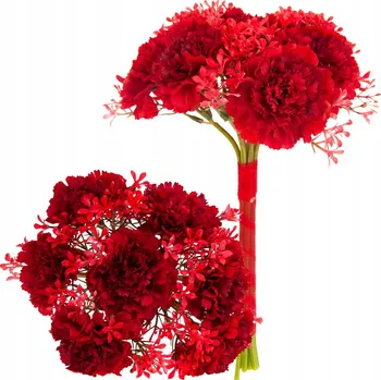 umělá květina KARAFIÁT ČERVENÝ PUGET UMĚLÉ KVĚTINY 28 CM