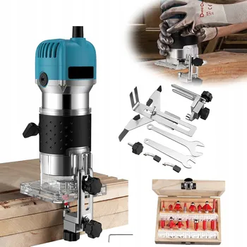 Frézka ELEKTRICKÁ HORNÍ FRÉZKA NA DŘEVO SADA 800W + 15 FRÉZ