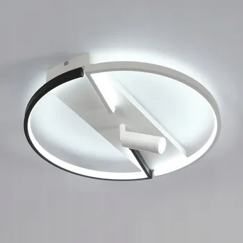 Stropní Svítidlo kulatý Comely 48 x 11 cm bílý, černý