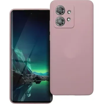Pouzdro na mobilní telefon Kryt na mobil Motorola Moto G56 5G Silicone 2 mm – pudrově růžový (Kryt, obal a pouzdro na mobil Motorola Moto G56 5G Silicone 2 mm – pudrově růžové s microvláknem a ochranou fotoaparátu)