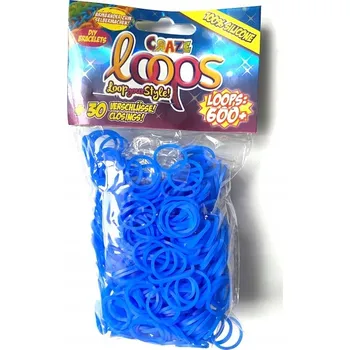 kreativní sada LOOM BANDS GUMIČKY PRO VÝROBU NÁRAMKŮ A BIŽUTERIE 600 KUSŮ - MODRÉ