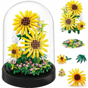 ostatní stavebnice STAVEBNICE KVĚTINY SLUNEČNICE KYTICE LED STAVEBNICE KREATIVNÍ DÁREK