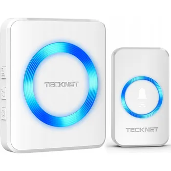Domovní zvonek TECKNET Bezdrátový Zvonek Vodotěsný Dosah 400m 60 Melodií
