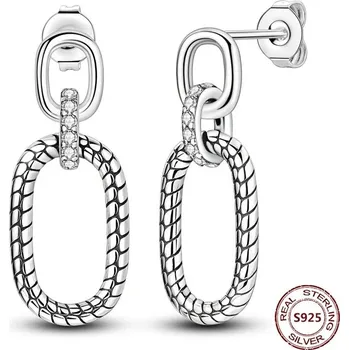 Náušnice Stříbrné kruhové náušnice se zirkonem | šperky 2 ks - JFE368