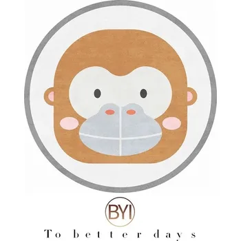 Koberec Měkký kulatý dětský koberec s potiskem | bytový textil - P , Přizpůsobitelná velikost