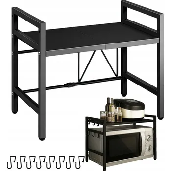 police POLICE SKŘÍŇKA NA MIKROVLNNOU TROUBU REGÁL KUCHYŇSKÝ KOVOVÝ STOJAN 8 HÁKŮ