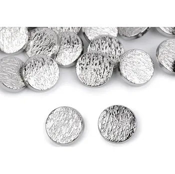 Knoflík Kovový knoflík velikost 28", 36", střední, 6 (28") nikl