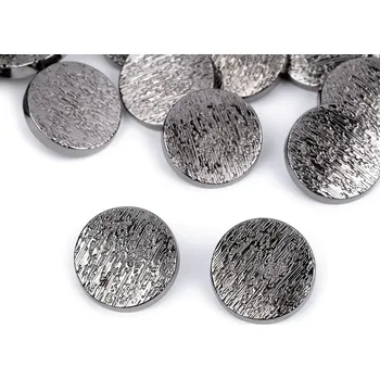 Knoflík Kovový knoflík velikost 28", 36", velké, 5 (36") nikl černý