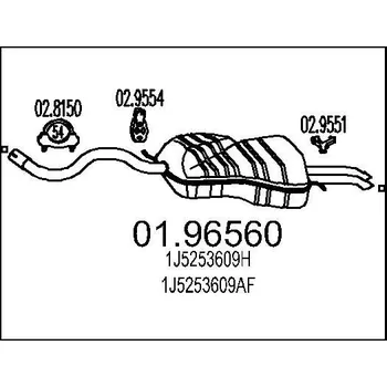 Tlumič výfuku Zadní tlumič výfuku MTS 01.96560