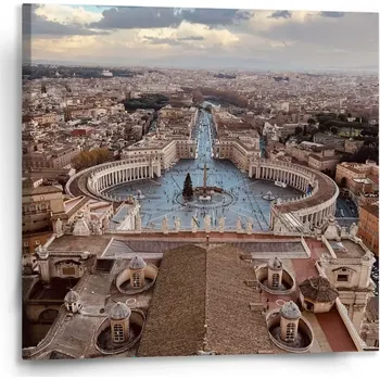 Obraz Sablio Obraz Řím Vatikán Svatopetrské náměstí - 110x110 cm