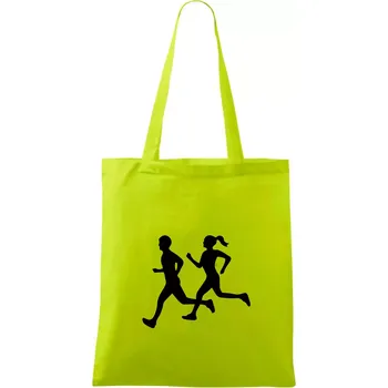 Bezci - žena a muž (Moňas) - Taška bavlněná - 42 x 38 cm ( Limetková )