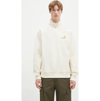Pánská mikina Mikina Carhartt WIP pánská, béžová barva, s aplikací, I027014-NATURAL, L, 12X