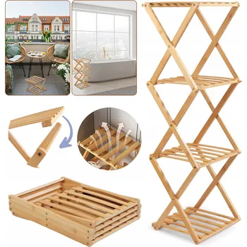 Botník SKŁADANA SZAFKA NA BUTY STOJAN POLICE REGÁL NA OBUV ORGANIZÉR 4 ÚROVNĚ