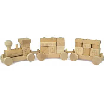 Vláček a vláčkodráha Dřevěný vláček pro děti Tarnawa 28 dílů
