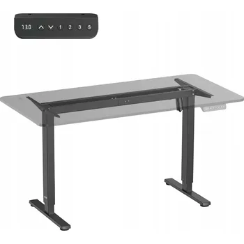 Obdélníkový psací stůl ergo office 112 x 50 x 112 cm černý