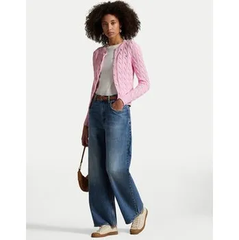 Dámské oblečení Polo Ralph Lauren Kardigan 211971868010 Růžová Slim Fit L