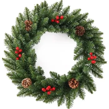 Vánoce LED vánoční věnec s osvětlením | vánoční dekorace - B , 40cm